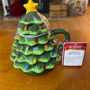 Green Nostalgic Tree Mug Set